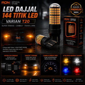 lampu led 7443 7440 t20 144 smd 3014 sein rem senja | no hyper flash bergaransi