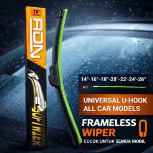 soft wiper mobil pisang full karet frameless full karet lentur universal kaitan u